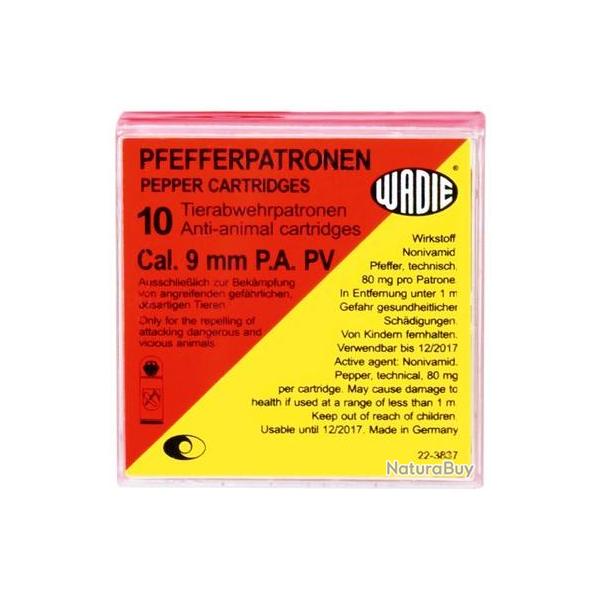 CARTOUCHE GAZ POIVRE - WADIE 9 mm PAK