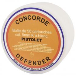 CARTOUCHE À BLANC - CONCORDE DEFENDER Boite de 50, 8 mm PAK