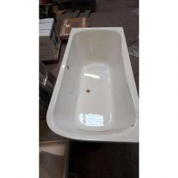 Occasion -  Baignoire asymétrique d'angle Droit 1800x800 mm 286 L blanc GARBO Leda