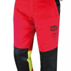 Pantalon de bucheron SOLIDUR FELIN Rouge XS Rallongée de 7cm