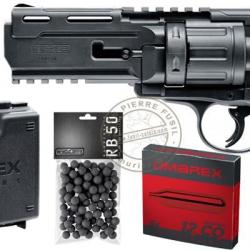 Pack revolver CO2 à balles de caoutchouc T4E HDR 50 - Cal.50 (11 Joules max)