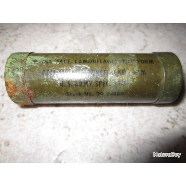 WW2 US TUBE/STICK DE CAMOUFLAGE AMRICAIN VERT PLEIN