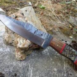 Bush Craft  couteau de chasse lame forgée à la main en carbone 1075 (2)