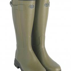 Bottes en caoutchouc Chasseur Cuir (Couleur: Olive, Taille: 44)