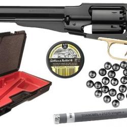 Kit Revolver PIETTA Remington 1858 Acier Cal. 44 - Canon 8'' - PACK PROMO