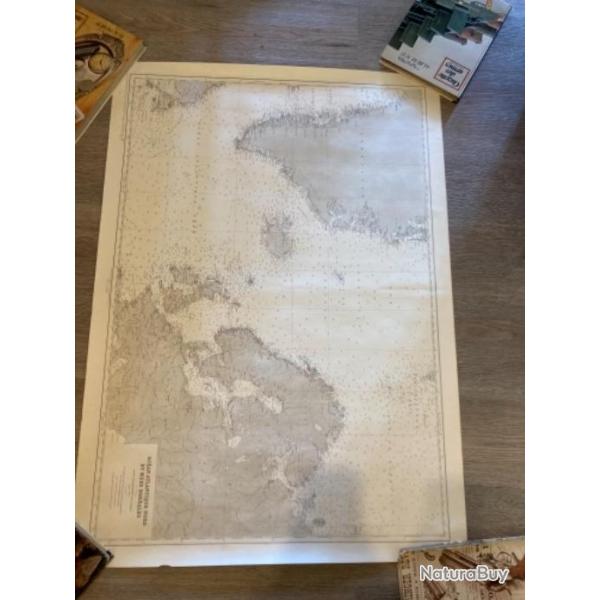 Carte hydrographique de la marine franaise pour l'ocan Atlantique Nord et les mers borale