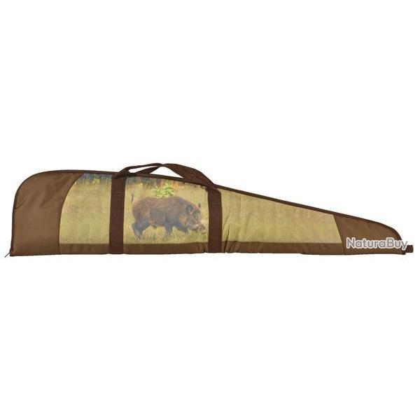 Fourreau Carabine avec lunette SUB71 sanglier tissu marron 120cm