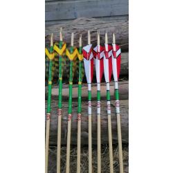 Lot De 20 Flèches Coupées – Aubes 4 Pouces, Plume Aile Droite Rouge (neuf, Metallixity)