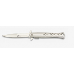 Couteau Pliant a Ouverture Rapide Manche en Aluminium Lame de de 10 cm 18030-A071
