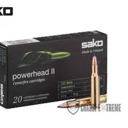 20 Munitions SAKO Powerhead II 222 Rem 50 Gr