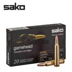 20 Munitions SAKO Gamehead Cal 223 Rem 50 Gr