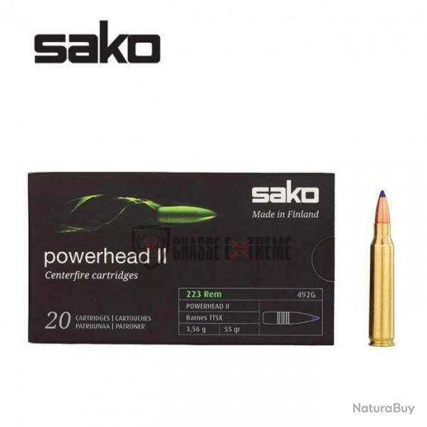 20 Munitions SAKO Powerhead II 223 Rem 55 Gr