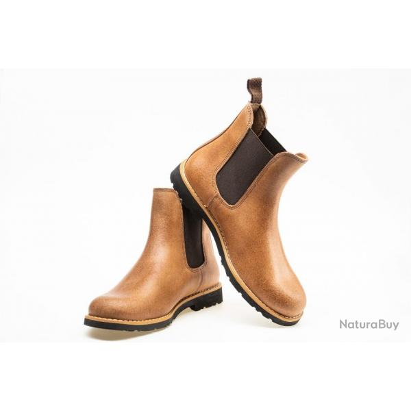 BOOTS  ,cuir crote naturel , montage Goodyear Welt, cousu