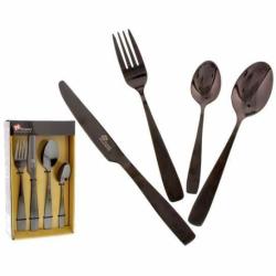 ENSEMBLE MENAGERE PRADEL EXCELLENCE MODEL NOIR DE 16 PIECES 1