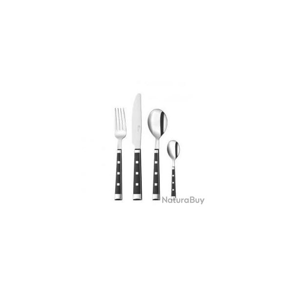 ENSEMBLE MENAGERE PRADEL EXCELLENCE 16 PIECES BELLE TABLE NOIR