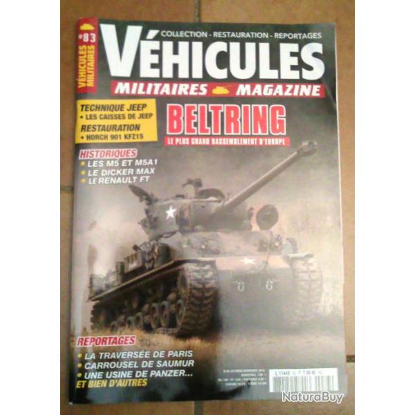 Revue VEHICULES MILITAIRES MAGAZINE N83