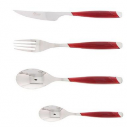 ENSEMBLE MENAGERE  PRADEL EXCELLENCE 24 PIECES GAMME  PRESTIGE ROUGE 1