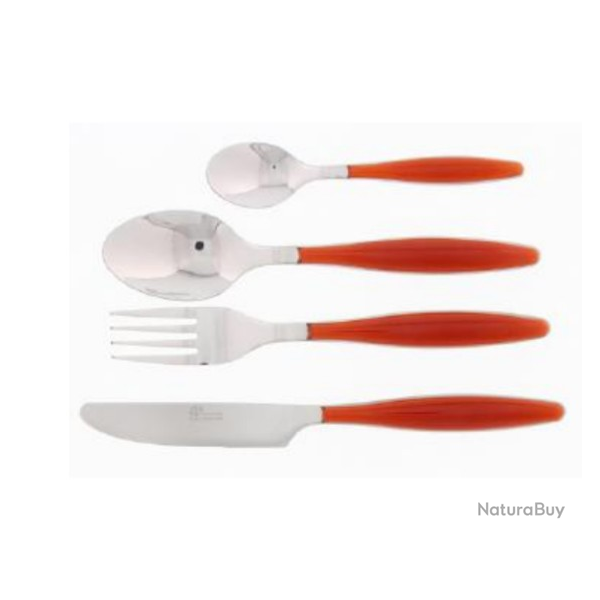 ENSEMBLE MENAGERE  PRADEL EXCELLENCE 24 PIECES GAMME EPICE PAPRIKA