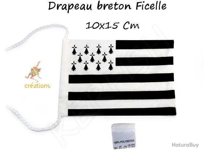 Drapeau Breton Ficelle 10 x 15 cm