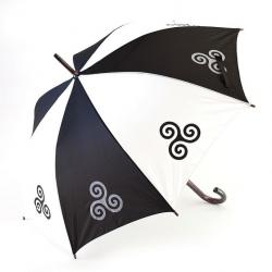 Parapluie triskell noir et blanc