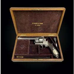 Coffret Revolver Le Page Moutier, plaque de Prix De Tir - Vers 1870