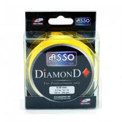 Nylon asso "diamonds" jaune - blister de 150 m diam. 35/100
