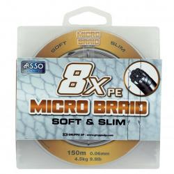 Tresse "micro braid 8x" - 8/100 marron - 150 m 8/100