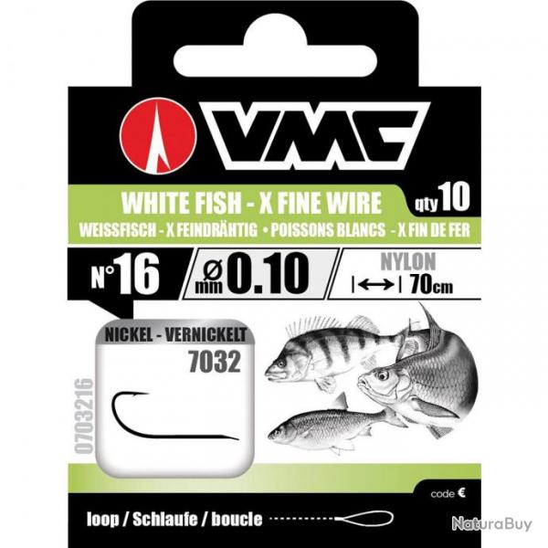 Hameons montes vmc 7032 poissons blancs fin de fer 70 cm nickel 16