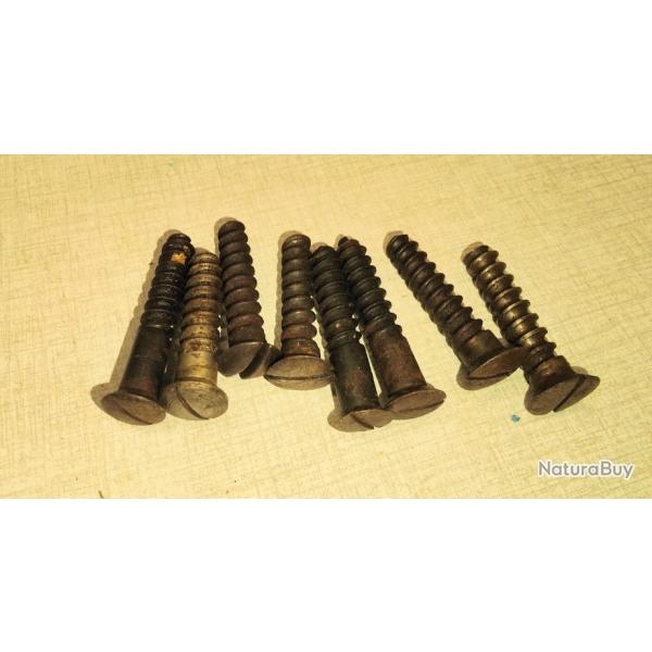 Lot de 8 vis de crosse arme ancienne