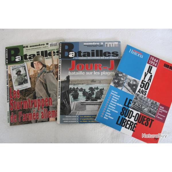 Lot 3 magazines batailles du 20eme siecle