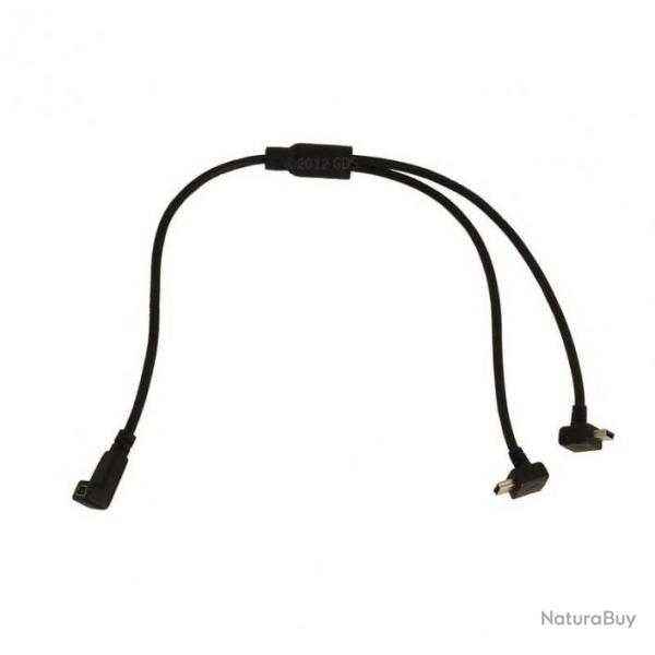 CABLE ADAPTATEUR DOUBLE pour GARMIN T5/TT15