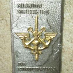 Mission Militaire de Coopération, métal, 42 x 27 mm, dos lisse