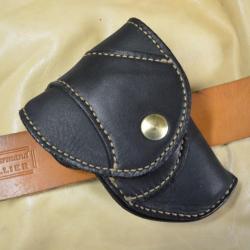 Holster en cuir 6.35mm de ceinture doublé droitier