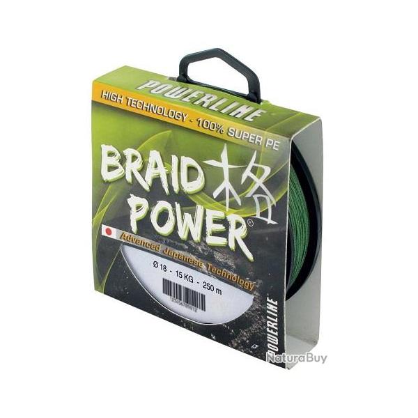 TRESSE POWERLINE BRAID POWER 1000M 0.20mm/18kg