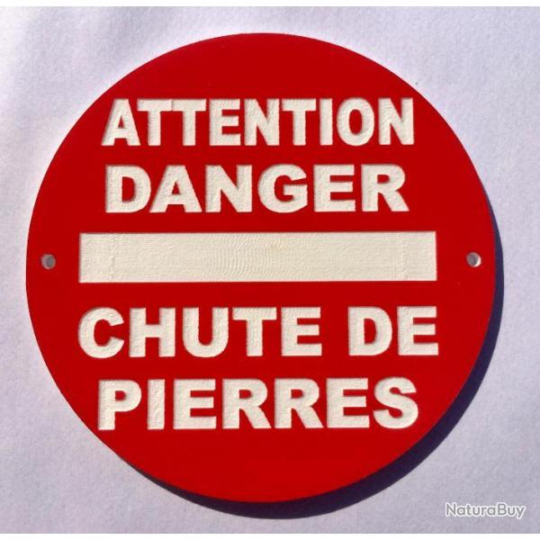 panneau ATTENTION DANGER CHUTE DE PIERRES  300 mm signaltique