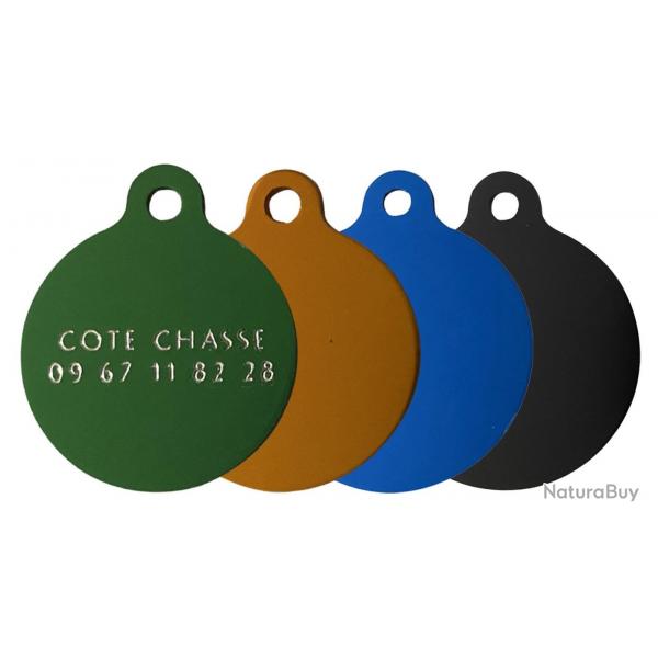Mdailles rondes graves colores 2.5 cm-Noir