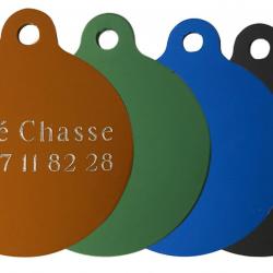 Médailles rondes gravées colorées 3.5 cm-Noir