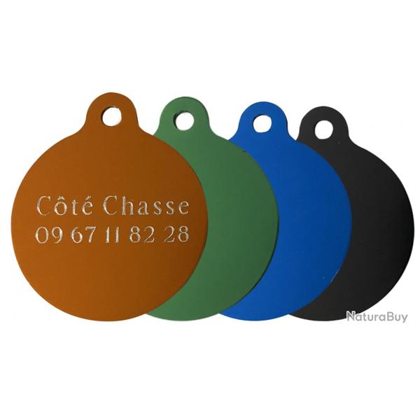 Mdailles rondes graves colores 3.5 cm-Noir