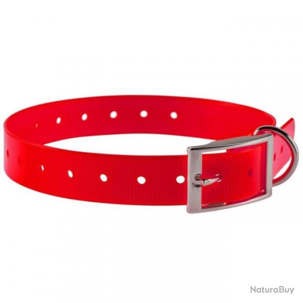 Collier pour chien Country polyurthane 2.5 x 60 cm Orange - Rouge