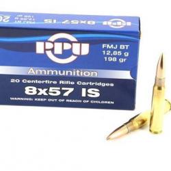 Boite de 20 munitions 8x57JS PPU partizan fmjbt 198