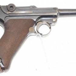 Pistolet Luger P08 fabrication DWM securité Schywie et sont étuis police calibre 9mm p