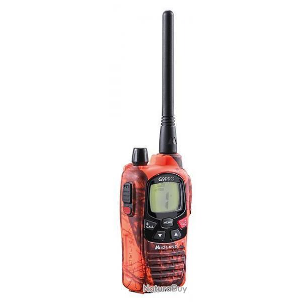 Le talkie-walkie Midland G9 Pro Blaze + oreillettes : l'metteur-rcepteur bibande de rfrence