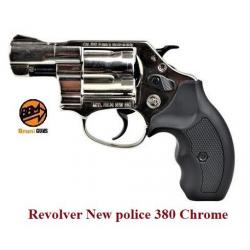 Revolver New police  380  Nikelé à blanc uniquement pour la defense