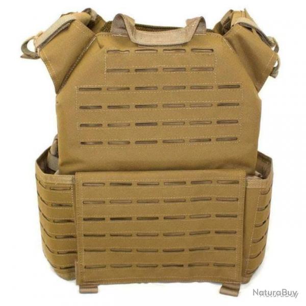 Gilet porte-plaques Kinetic avec plaque Cummerbund Bulldog Tactical - Coyote - M (76 - 99 cm) - Oui