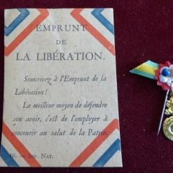 WW1 RARE PETIT CARTON EMPRUNT DE LA LIBERATION LOT 1