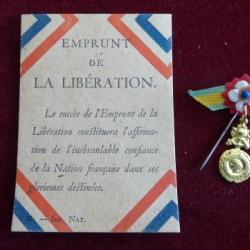 WW1 RARE PETIT CARTON EMPRUNT DE LA LIBERATION LOT 2 MODELE DIFFERENT