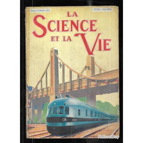 la science et la vie 230 aout 1936, vergers en amrique, dfense contre l'yprite, dficit sncf