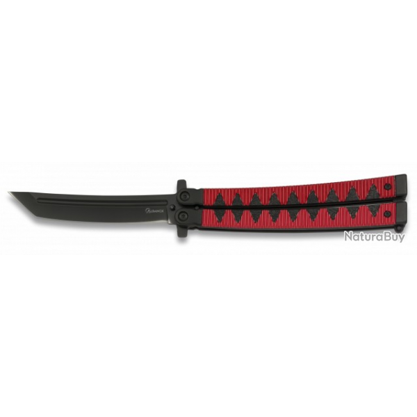 couteau papillon ninja rouge Lame 10.90 cm 3624807
