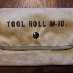 pochette trousse TOOL ROLLER M10 pour outils de nettoyage de mitrailleuse BROWNING 30 US ( original