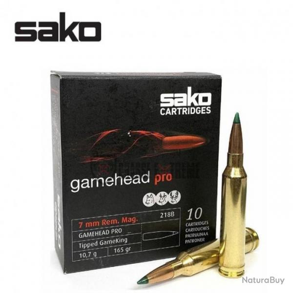 10 Munitions SAKO Gamehead Pro Sp Cal 7mm Rem Mag 165 Gr